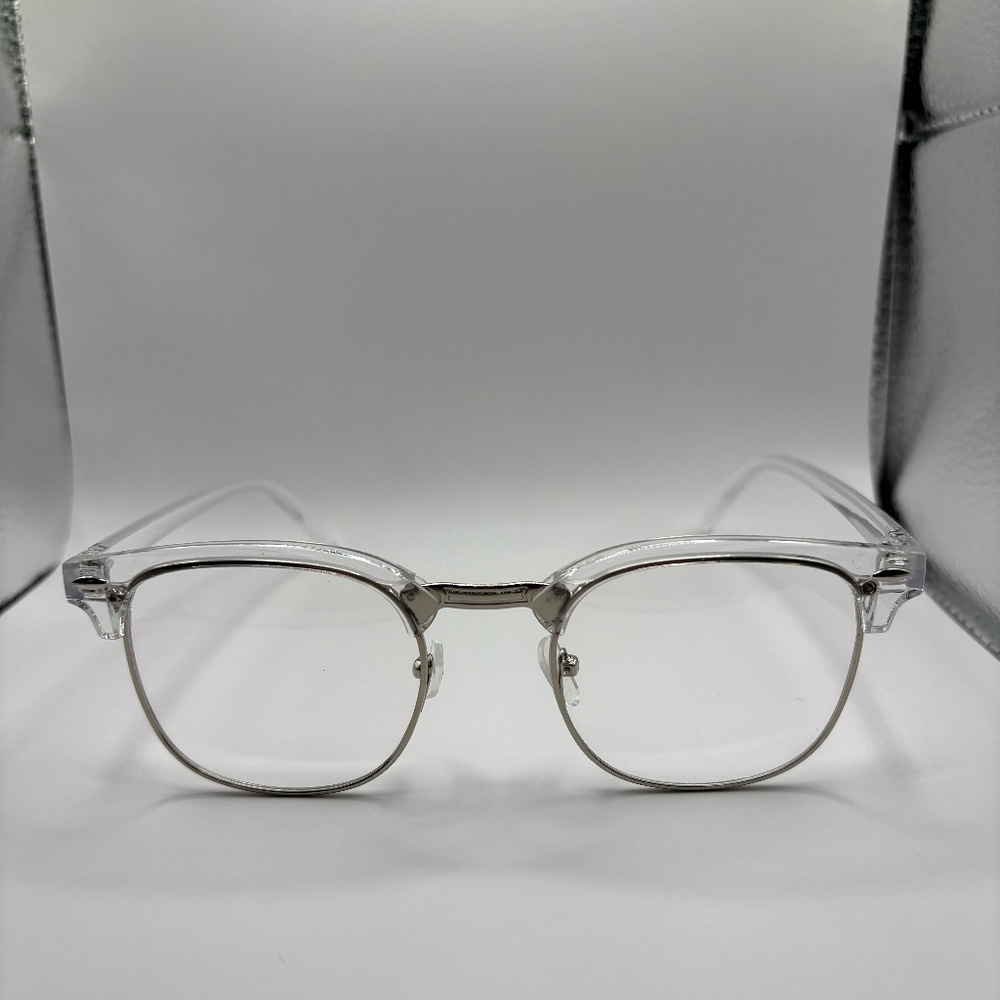Clear Half Rim Blue Light Glasses